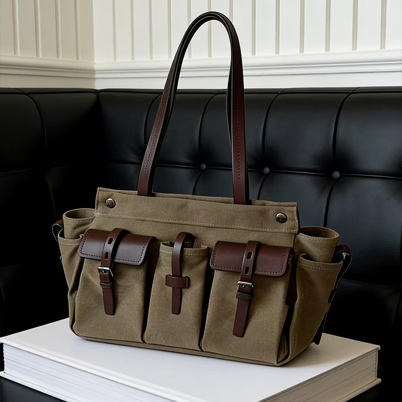 Vintage Canvas Leather Multi-p - Women'S Tote Bags Designer ulasan dan harga