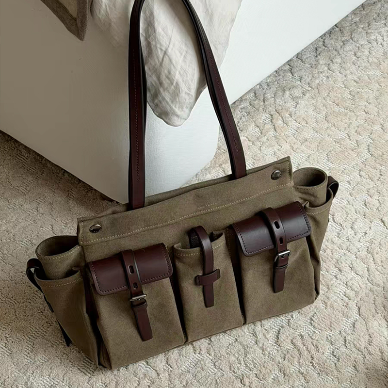 Vintage Canvas Leather Multi-p - Women'S Tote Bags Designer ulasan dan harga