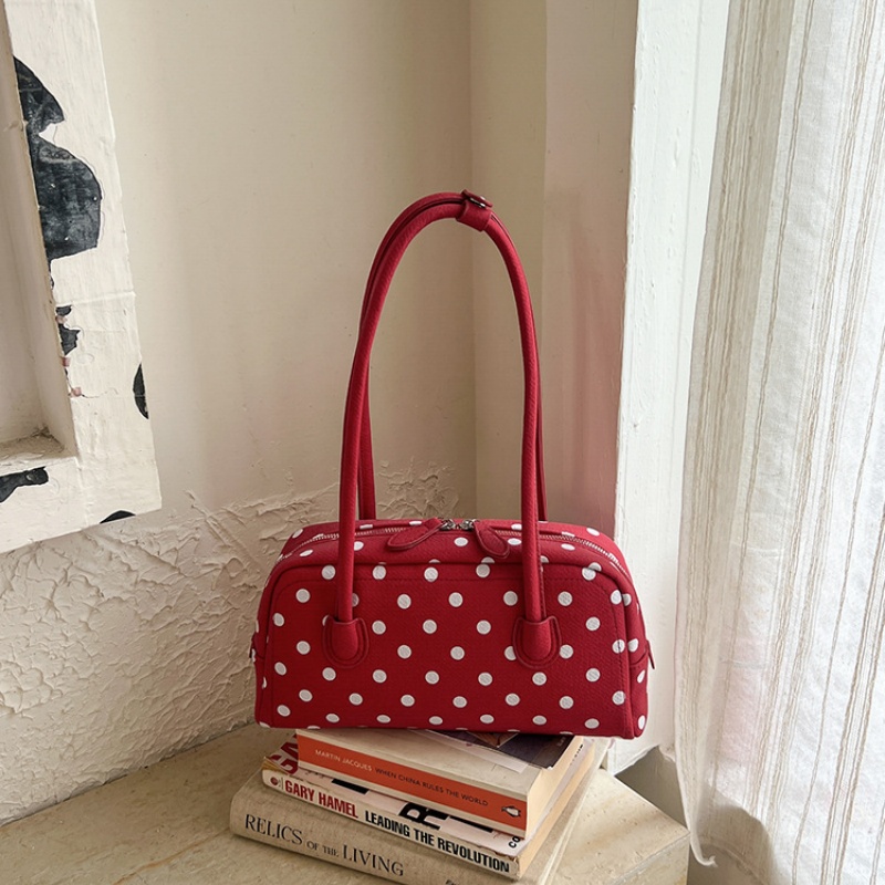 2026 New Polka Dot Mini Boston - Women Bags 2026 ulasan dan harga