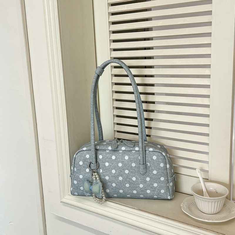 2026 New Polka Dot Mini Boston - Women Bags 2026 ulasan dan harga