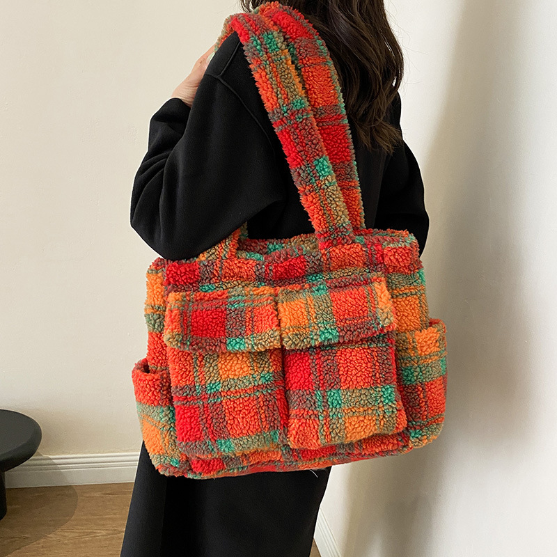 Lamb Fleece tote bags for wome - Women'S Tote Bags Designer ulasan dan harga