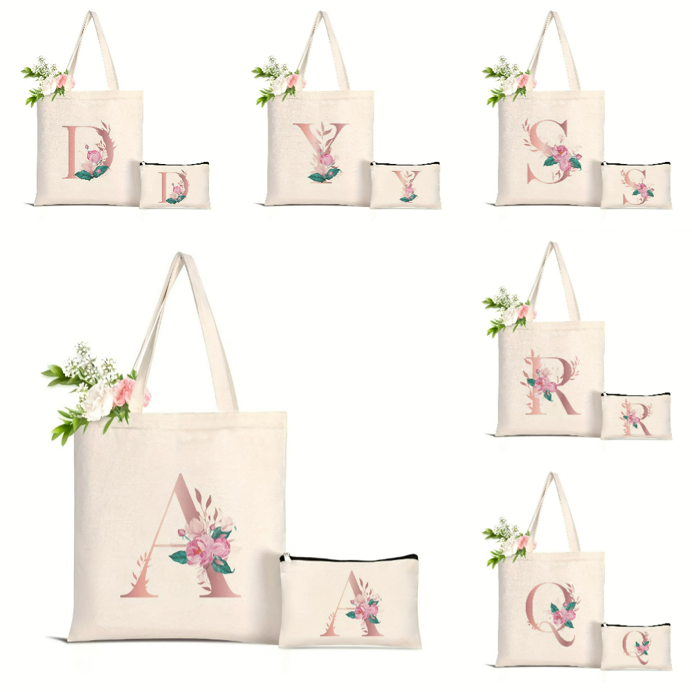 1pc Floral Love Letter Print T - Women'S Tote Bags Designer ulasan dan harga