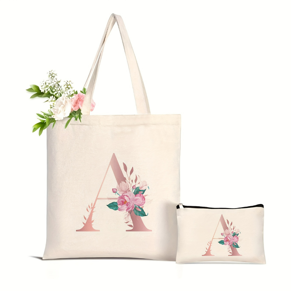 1pc Floral Love Letter Print T - Women'S Tote Bags Designer ulasan dan harga