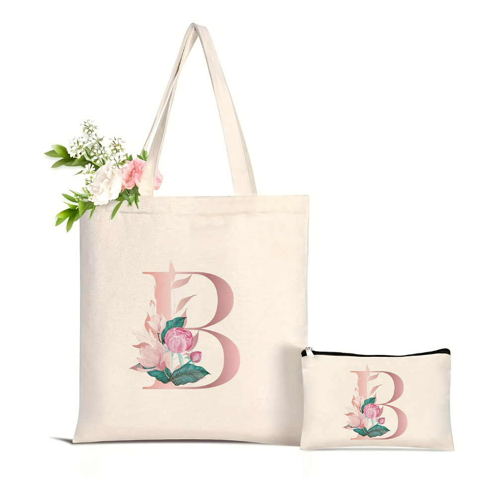1pc Floral Love Letter Print T - Women'S Tote Bags Designer ulasan dan harga
