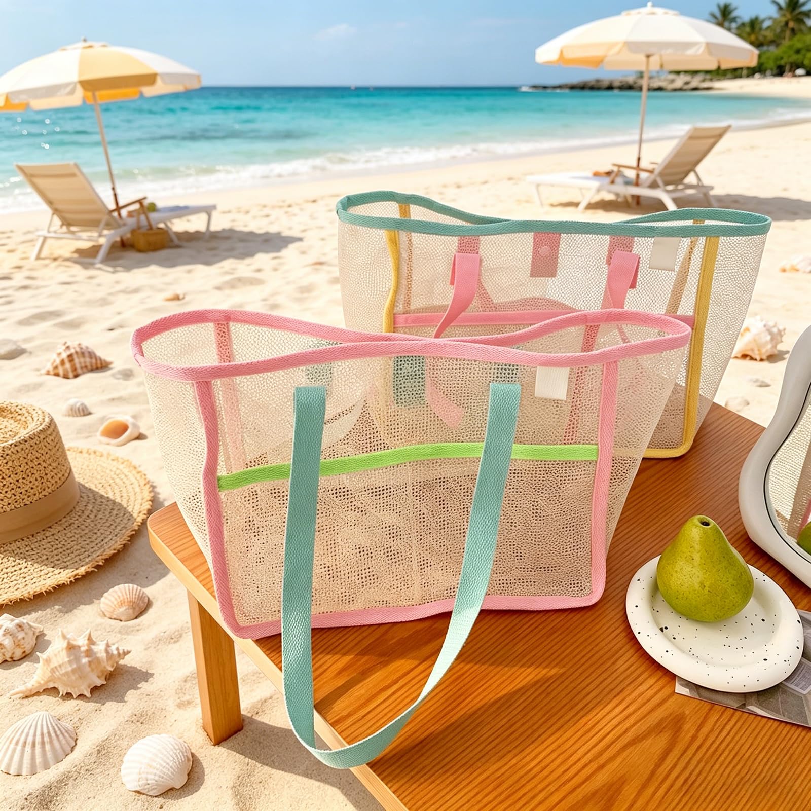 Beach Bags for Women Colorful  - Women Bags Casual ulasan dan harga