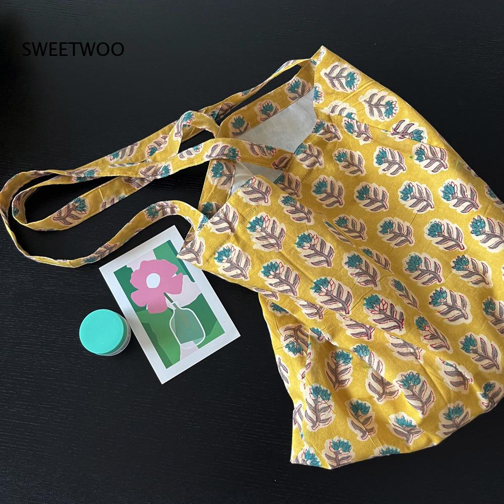 Pastoral Plant Print Soft Wove - Women Bags India ulasan dan harga